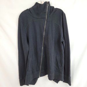 Tsu.ya Kristi Yamaguchi 1X Black Lexi Jacket Asymmetric Thumb Slits (Retail $98)